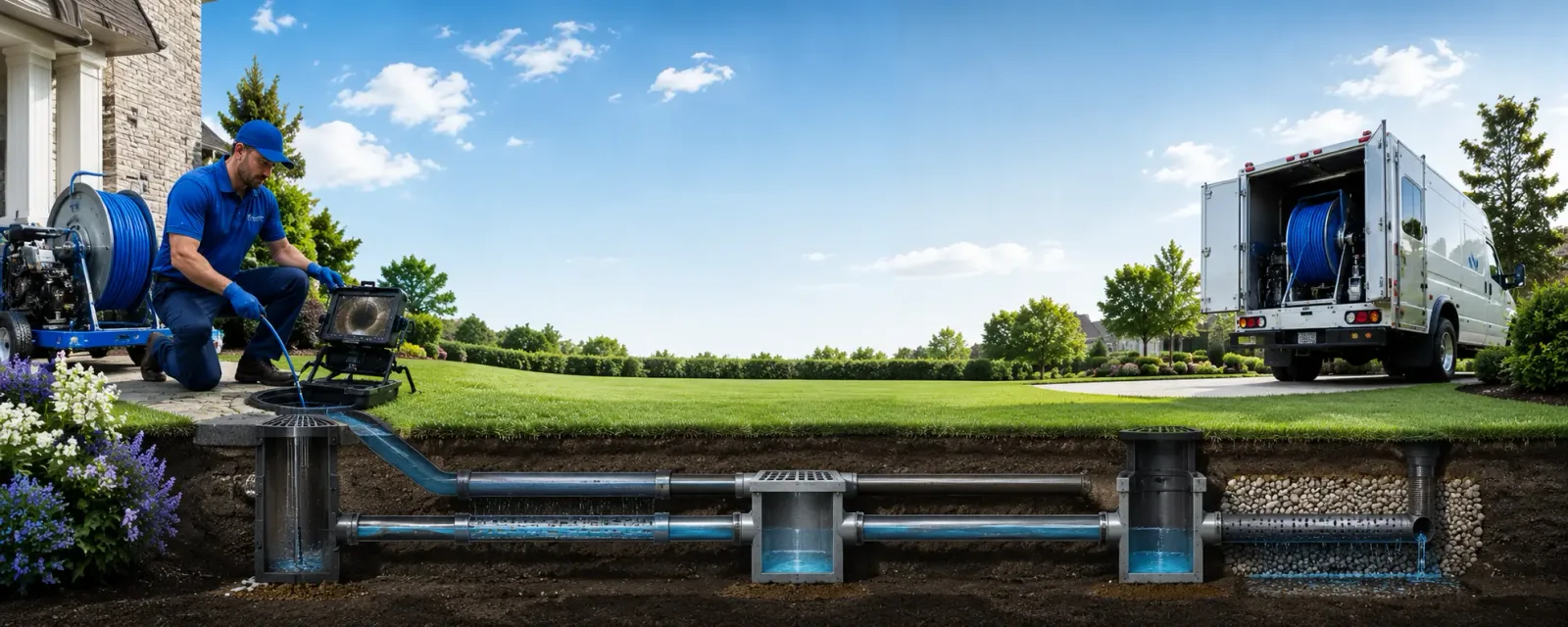 Outdoor drain cleaning information for Barrington, NH